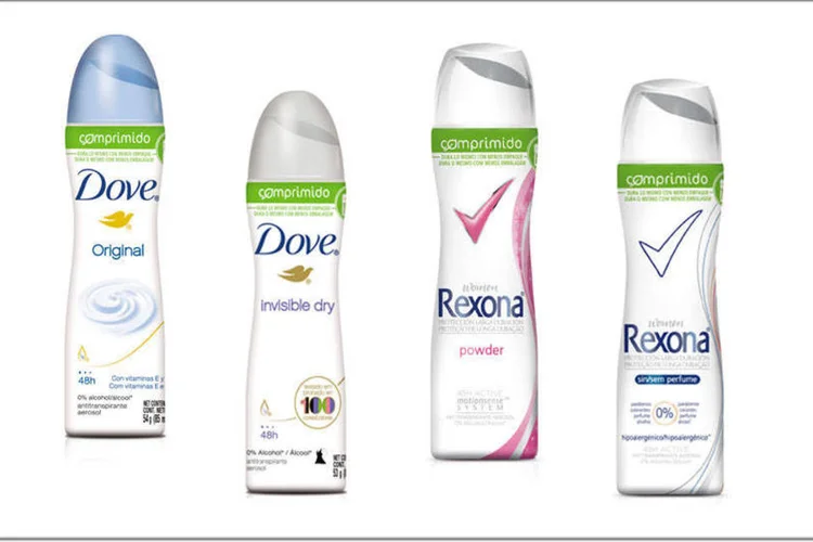Novos desodorantes comprimidos da Dove e Rexona (Divulgação/ Unilever)