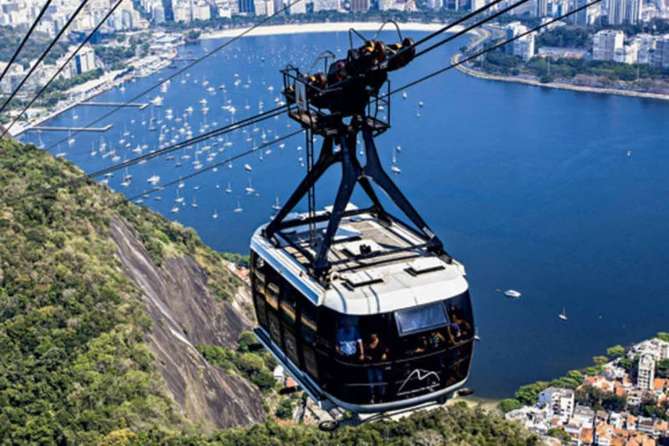 Passeio no bondinho: líder em turismo de lazer, o Rio quer crescer no turismo de negócios (Rubens Chaves/Pulsar)