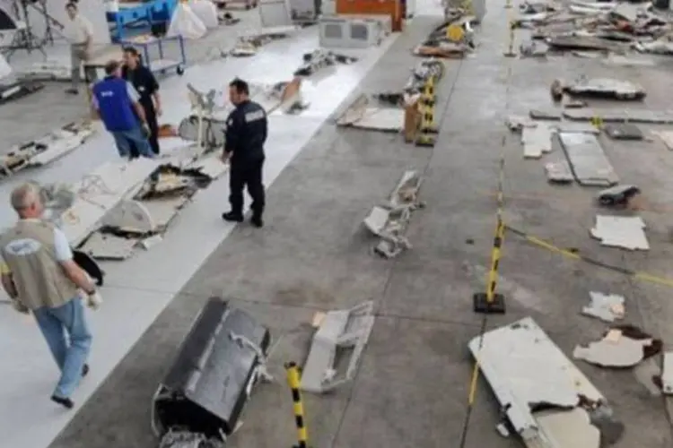 Destroços do Air France: relatório manteve as conclusões iniciais de que os tripulantes do voo AF447 se equivocaram (AFP)