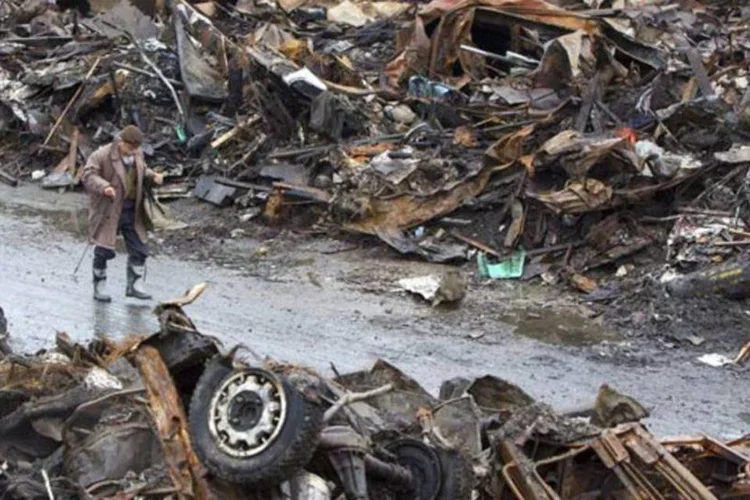Destruição no Japão: brasileiros querem retornar (Paula Bronstein/Getty Images)