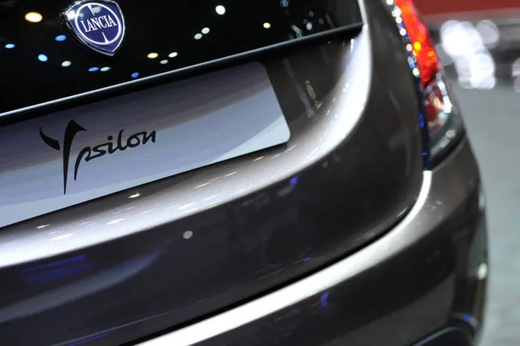 Detalhe do Lancia Ypsilon ELLE concept, que foi apresentado durante o Salão Internacional de Genebra, em março deste ano (Harold Cunningham/Getty Images)