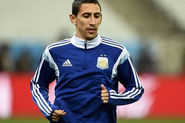 Angel di Maria durante um treino da seleção da Argentina, nesta terça-feira (Dylan Martinez/Reuters)