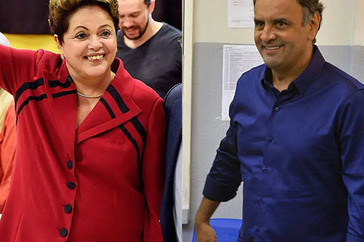 
	Dilma e A&eacute;cio: o n&uacute;mero dos que consideram que a infla&ccedil;&atilde;o vai aumentar caiu de 50% para 31%
 (Divulgação)