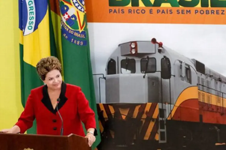 
	Dilma durante an&uacute;ncio de investimentos de 133 bilh&otilde;es de reais&nbsp;em rodovias e ferrovias
 (Roberto Stuckert Filho/PR)