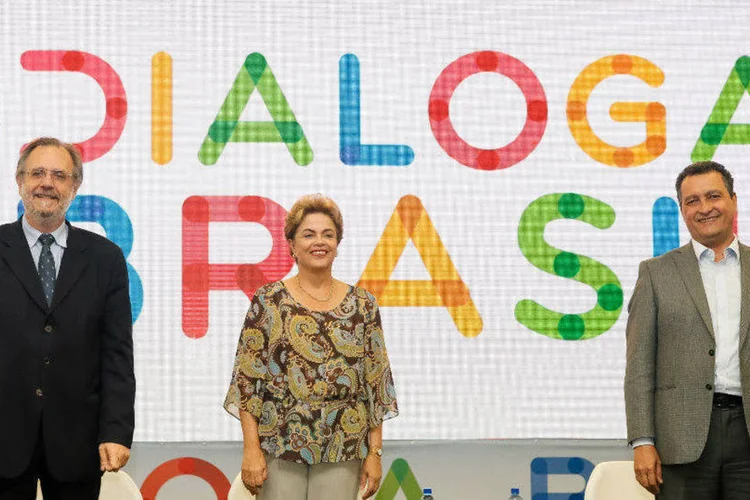 
	&quot;E isso eles n&atilde;o v&atilde;o tirar de n&oacute;s&quot;, enfatizou Dilma Rousseff durante o Dialoga Bahia
 (Roberto Stuckert Filho/PR/Fotos Públicas)