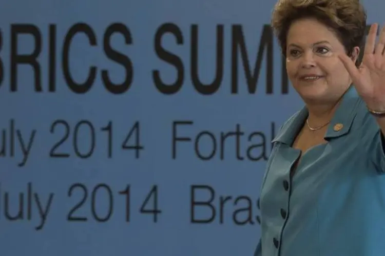 
	A presidente Dilma Rousseff durante a VI C&uacute;pula dos BRICS: pa&iacute;ses sul-americanos participam das discuss&otilde;es nesta quarta
 (Marcelo Camargo/Agência Brasil)