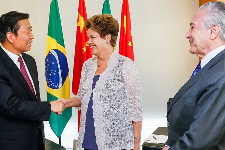 Dilma durante encontro com Li Yuanchao, Vice-Presidente da República Popular da China (Roberto Stuckert Filho/PR)