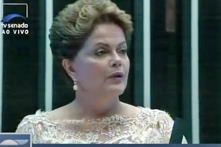 
	Discurso de posse: em vez de tentar descobrir o que Dilma quer dizer, &eacute; melhor ficar de olho naquilo que ela faz
 (Reprodução / TV Senado)