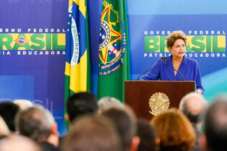 Dilma Rousseff durante cerimônia de lançamento do Pacote Anticorrupção (Roberto Stuckert Filho/PR)