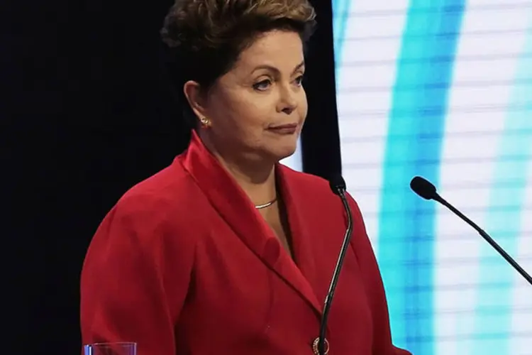 
	Presidente Dilma Rousseff durante debate na Record
 (REUTERS/Nacho Doce)