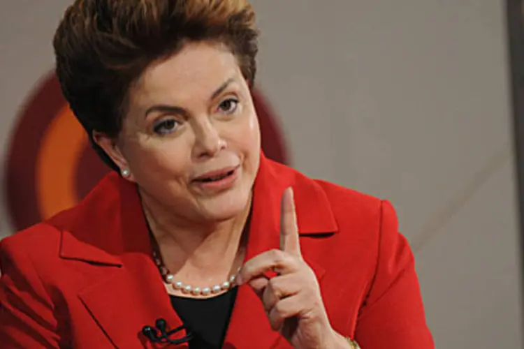 Dilma Rousseff, candidata do PT: ela quer garantir a vitória no segundo turno (.)