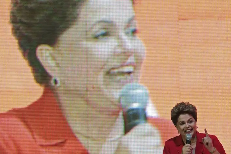 Dilma Rousseff em discurso: presidente fez repetidos elogios à cidade e ao Estado (Joedson Alves/Reuters)