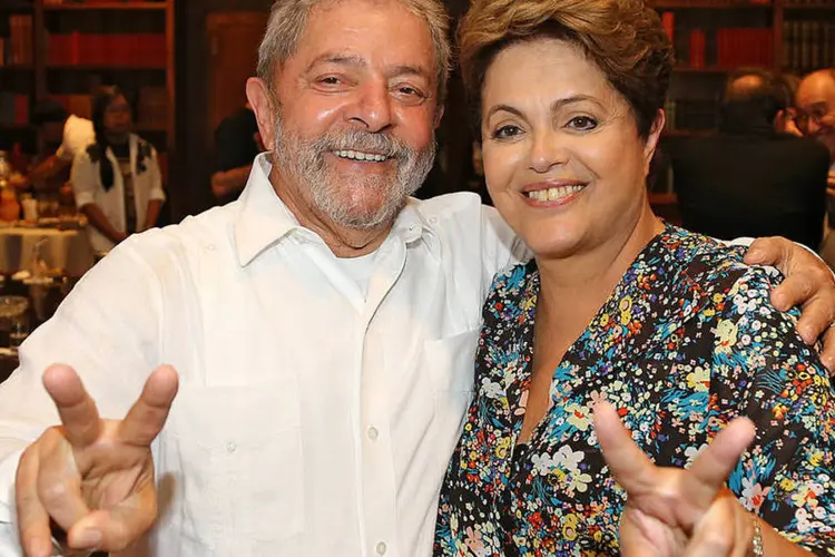 O ex-presidente Lula parabeniza a presidente reeleita, Dilma Rousseff, em Brasília (Ricardo Stuckert/Instituto Lula/Divulgação)