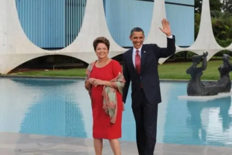 Obama e Dilma, que no sábado reuniram-se no Palácio do Planalto, discutiram a questão líbia, mas sem mal-estar (Marcello Casal Jr/ABr)