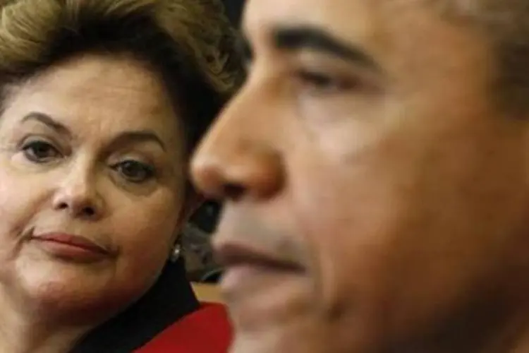 
	Dilma e Obama: &quot;Isso &eacute; inadmiss&iacute;vel entre pa&iacute;ses que pretendem ser parceiros&quot;, disse a brasileira sobre os EUA e o Canad&aacute;
 (Reuters)