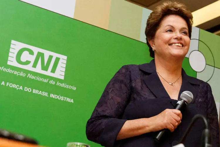 Dilma Rousseff participa do diálogo da Indústria com candidatos à Presidência, em Brasília (Ichiro Guerra/Divulgação)
