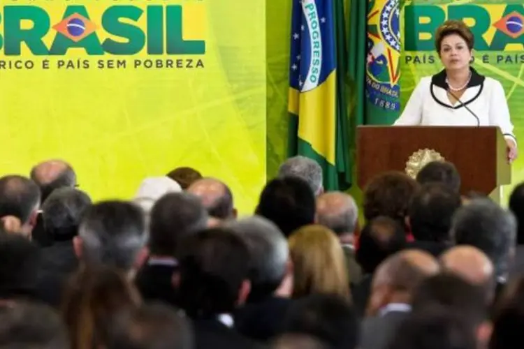 Dilma Rousseff durante o anúncio de novas medidas do Plano Brasil Maior (Roberto Stuckert Filho/Presidência da República)
