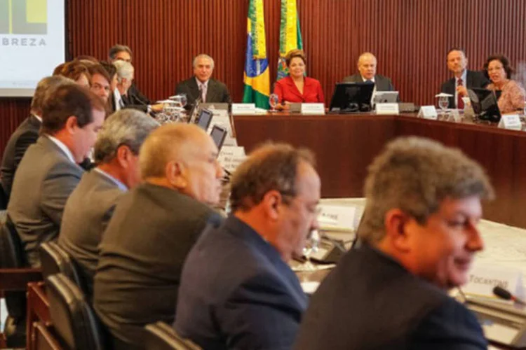 Presidente Dilma Rousseff durante reunião com governadores no Palácio do Planalto (Roberto Stuckert Filho/PR)