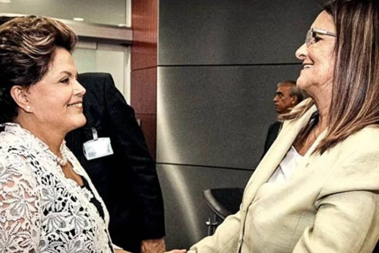 
	Dilma (&agrave; esq.) com Gra&ccedil;a Foster: os interessem agora parecem mais alinhados
 (Roberto Stuckert Filho/PR)