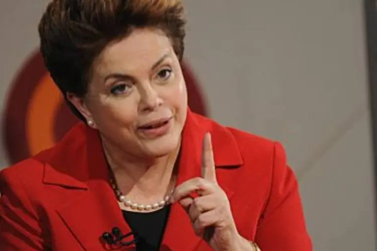 A candidata Dilma Rousseff, do PT: queda nas pesquisa não é problema, ela diz (.)