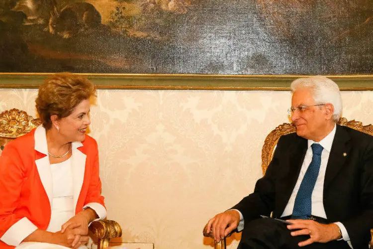 
	Dilma Rousseff durante encontro com o presidente da It&aacute;lia, Sergio Mattarella
 (Roberto Stuckert Filho/PR)