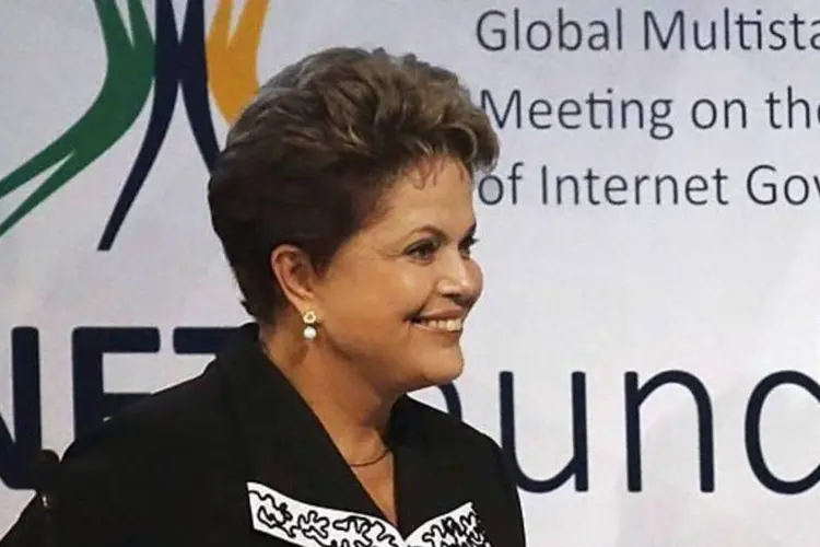 Dilma na abertura do NETmundial: o evento reúne mais de 800 pessoas em São Paulo (Nacho Doce / Reuters)