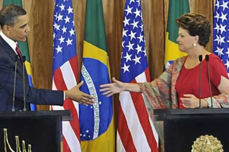 Dilma e Obama: o americano fez a brasileira ficar popular no Twitter (Agência Brasil)