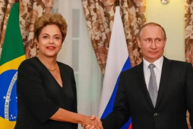 
	Durante encontro com Vladimir Putin, Dilma Rousseff disse que Brasil e R&uacute;ssia devem desenvolver o com&eacute;rcio bilateral
 (Roberto Stuckert Filho/PR)