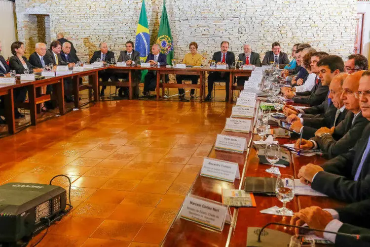 
	A presidente Dilma Rousseff na primeira reuni&atilde;o ministerial do seu segundo mandato
 (Roberto Stuckert Filho/PR/Fotos Públicas)