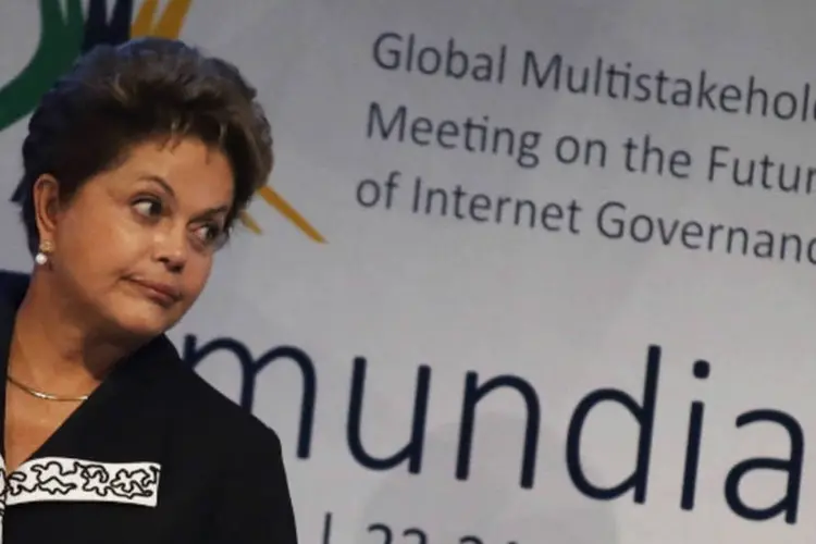 Dilma na abertura do NETmundial: presidente afirmou que país acredita que modelo de controle das partes interessadas é melhor maneira de exercer governo da internet (Nacho Doce/Reuters)