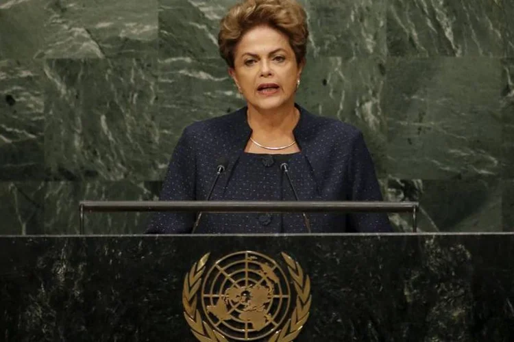 Dilma Rousseff durante discurso na Assembleia Geral da ONU: objetivo já inclui esforços realizados desde 2005 de combate ao desmatamento (Mike Segar/Reuters)