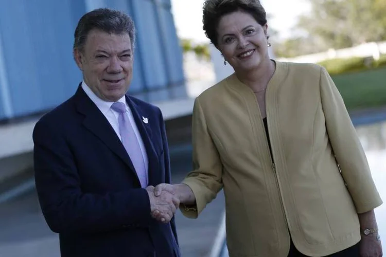 
	Presidente Dilma Rousseff recebe o presidente colombiano Juan Manuel Santos
 (Reuters/Ueslei Marcelino)