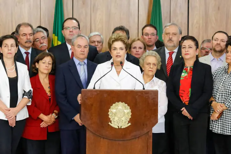 Pronunciamento da Presidenta Dilma Rousseff a Imprensa após afastamento - 12/05/2015 (Roberto Stuckert Filho/PR)