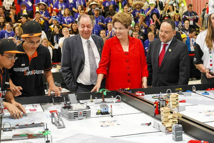 Dilma: ela visitou a arena de provas da Olimpíada do Conhecimento por volta das 10h (Roberto Stuckert Filho/PR)