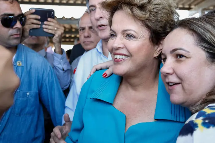 Dilma: na manhã desta quarta, ela participou de uma caminhada em Uberaba (MG) (Ichiro Guerra/Dilma 13)