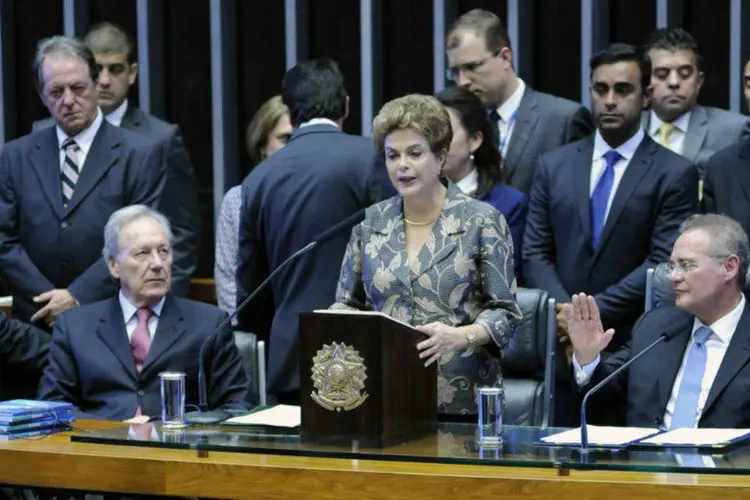 A presidente Dilma Rousseff discursa no Congresso Nacional (Lucio Bernardo Jr./ Câmara dos Deputados/Fotos Públicas)