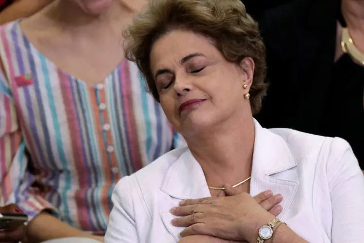 
	Dilma Rousseff: presidente afastada repassou as linhas gerais de discurso no Senado com Lula e Rui Falc&atilde;o
 (Ueslei Marcelino / Reuters)