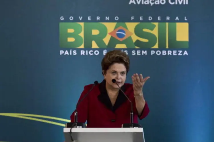
	Dilma Rousseff: para ela, a maioria do investimento p&uacute;blico no Mundial &eacute; para o Brasil
 (AFP/Getty Images)