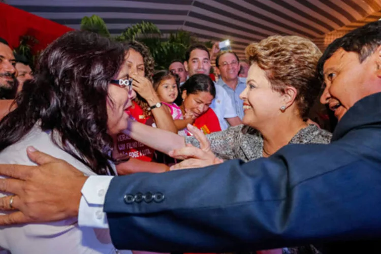 Dilma Rousseff durante a plenária com prefeitos e lideranças no Atlantic City Club, em Teresina (Ichiro Guerra/Dilma 13/Divulgação)