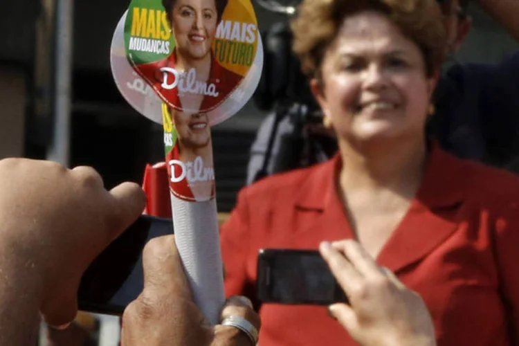 Presidente Dilma Rousseff em campanha em São Bernardo do Campo (Paulo Whitaker/Reuters)