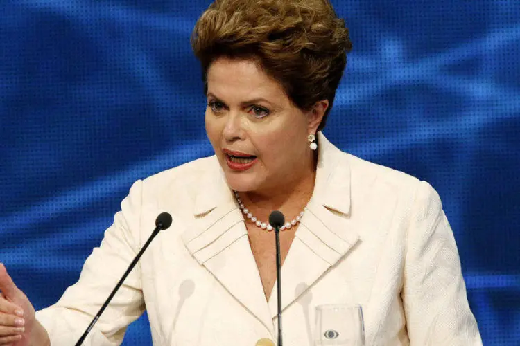 Dilma Rousseff no debate da Band: Dilma venceria o primeiro turno, segundo Ibope (Paulo Whitaker/Reuters)