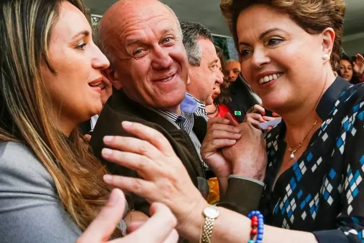 
	Dilma Rousseff durante o encontro com Prefeitos, Vice-prefeitos e Vereadores do Rio Grande do Sul
 (Ichiro Guerra/Dilma 13/Divulgação)