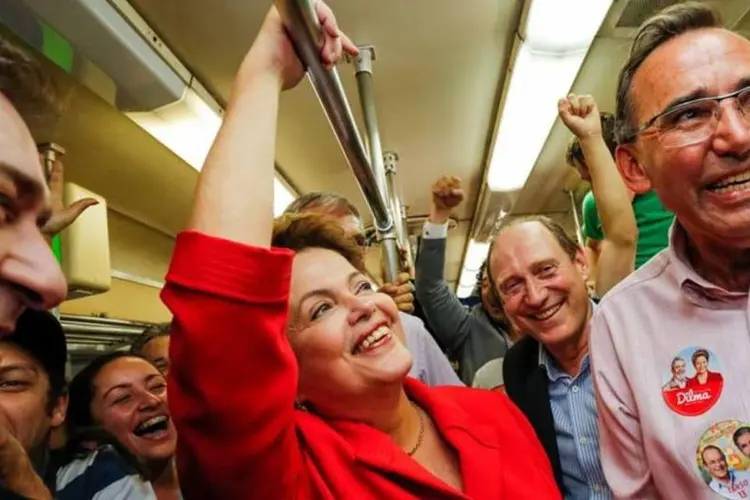 Dilma Rousseff durante visita em Novo Hamburgo, no Rio Grande do Sul (Ichiro Guerra/Divulgação)