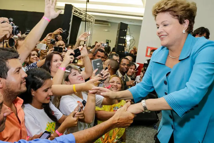 Dilma Rousseff durante encontro com prefeitos do semiárido, em Montes Claros (Ichiro Guerra/Divulgação)