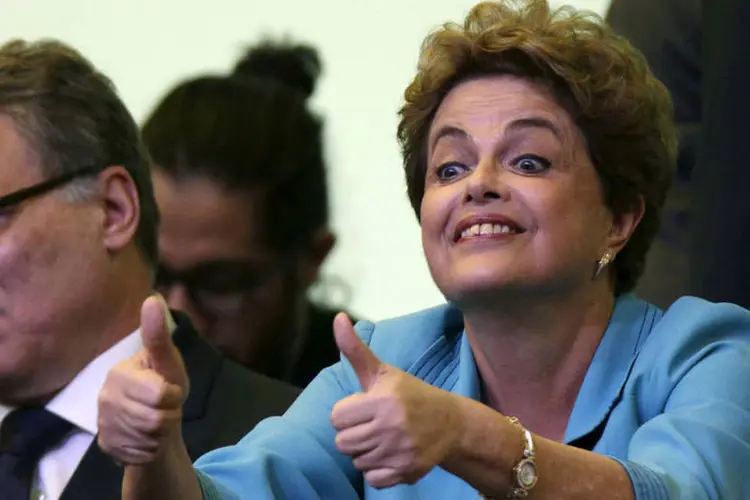 
	Dilma Rousseff: o principal alvo das brincadeira &eacute; o vice-presidente Michel Temer
 (Ueslei Marcelino / Reuters)