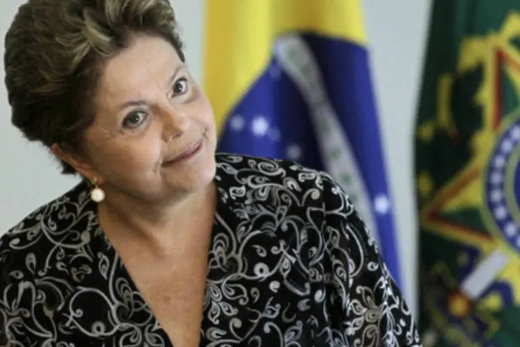 
	A presidente Dilma Rousseff: &quot;Olha aqui, eu vou te falar uma coisa, o PMDB s&oacute; me d&aacute; alegrias&quot;
 (Ueslei Marcelino/Reuters)