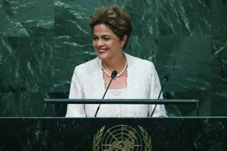 A presidente Dilma Rousseff durante a Assembleia Geral da ONU (John Moore/Getty Images)