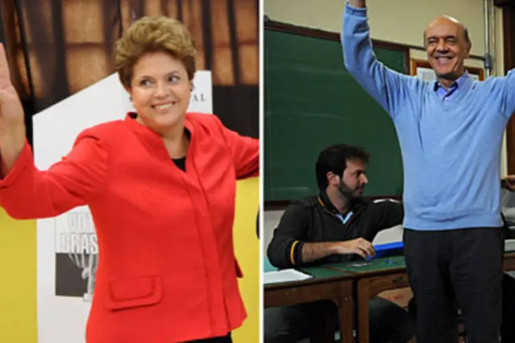 Dilma Rousseff e José Serra: candidatos estão tecnicamente empatados
