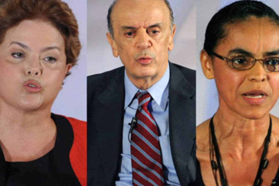 Dilma, Serra e Marina se encontram em sabatina no DF