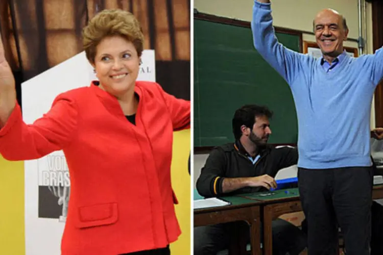 No levantamento anterior, Dilma Rousseff tinha 46,8% eJosé  Serra, 41,8% (AGÊNCIA BRASIL)